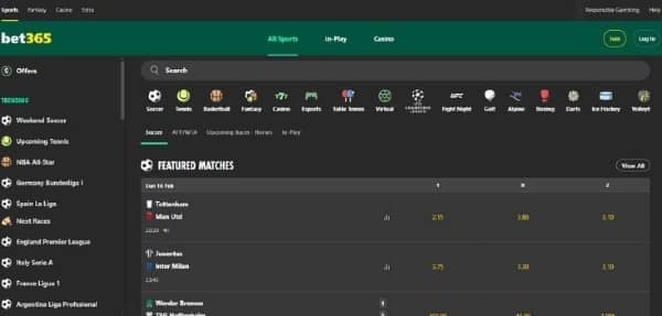 Check free bet odds on Bet365