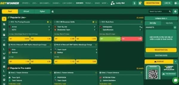 Check odds on BetWinner for Iranian players