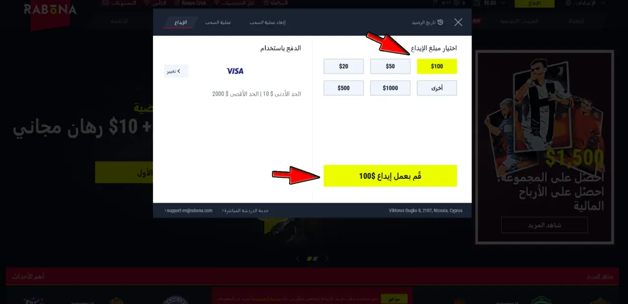 الدفع باستخدام Visa