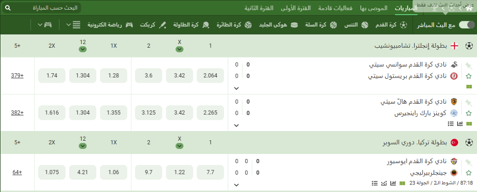 الأسواق الرياضية في لاين بيت