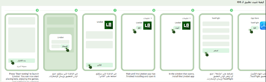 تطبيق linebet iOS