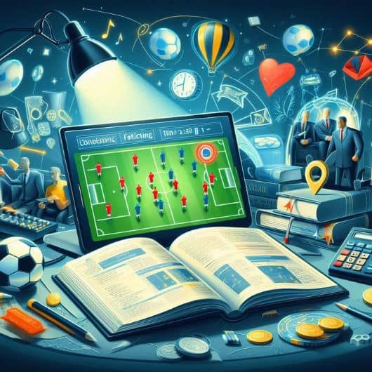 كتاب على خلفية الآيباد مع بث مباراة كرة قدم